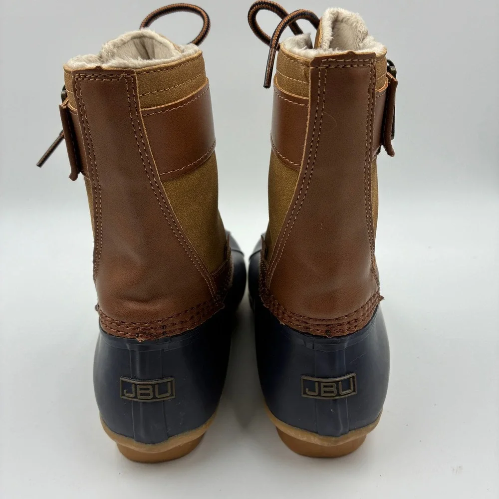 JBU by Jambu Calgary Women's Size 7M Weather ready Duck Boots Blue Brown FauxFur